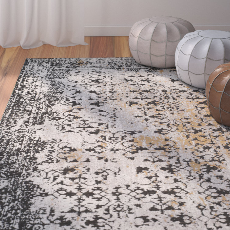 Tapis noir / argenté Jupiter