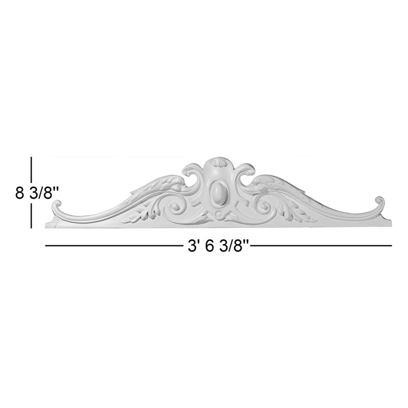 Kendall 8.38'' H x 42.38'' W x 2.5'' D Urethane Onlay Scroll