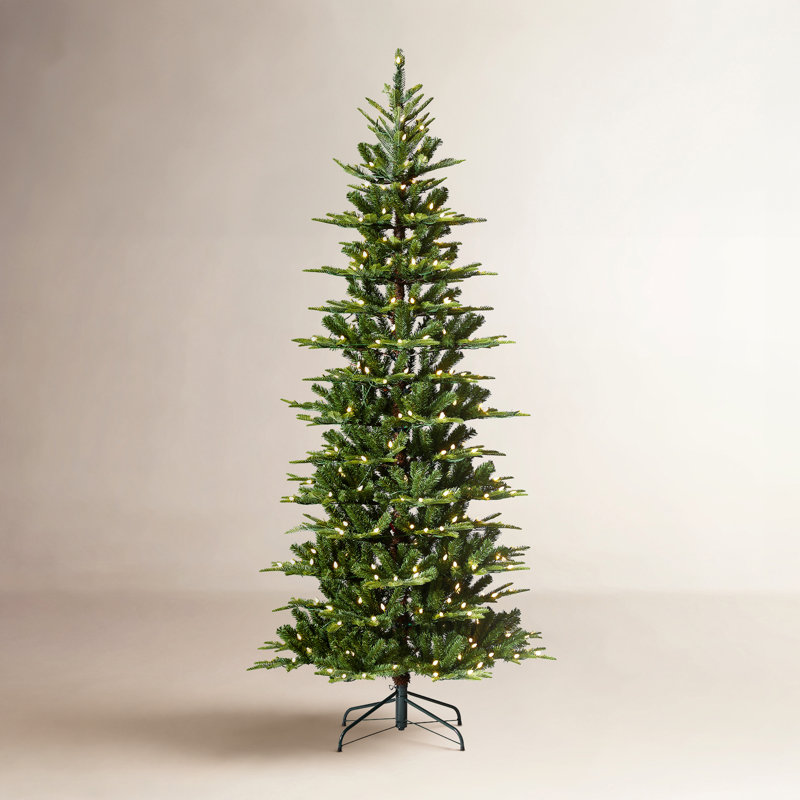Sapin de Noël mince pré-éclairé, H 7,5 pi