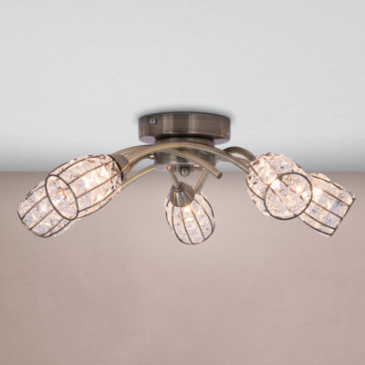 Browne Crystal Semi Flush Mount