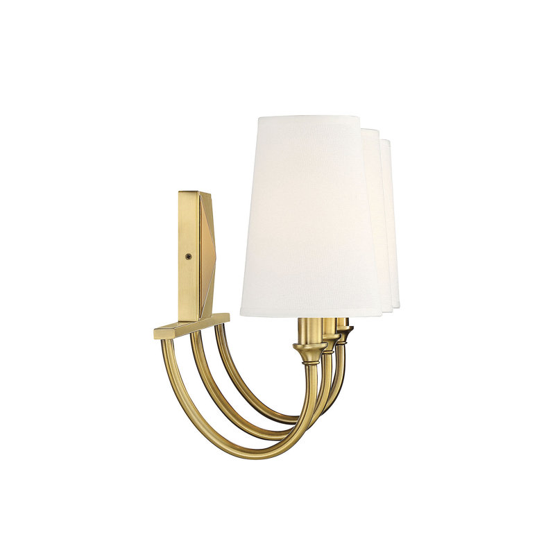 Payson 3-Light Dimmable Vanity Light in Warm Brass, Warm Brass