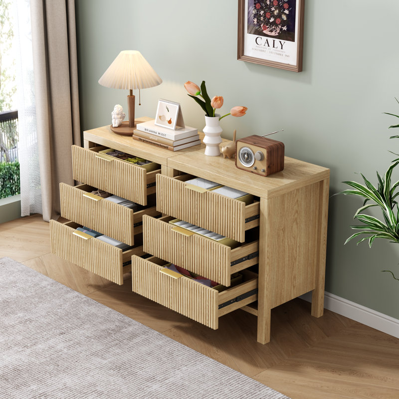 27.56" Tall 3-Drawer Nightstand (set Of 2), Nature