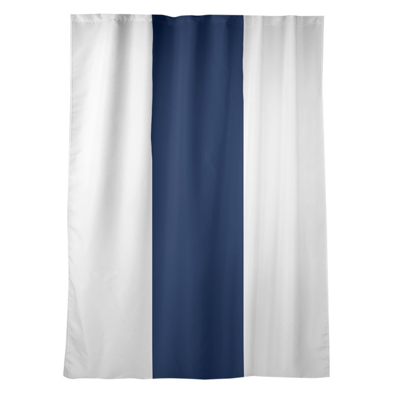 Room Darkening Curtain Single Panel, Los Angeles Baseball White/Navy Blue/White