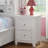 Pine Wood Nightstand With 2 Drawers, White