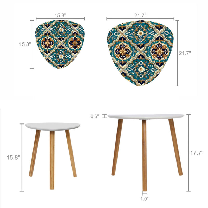 Ensemble de 2 tables basses gigognes Triangle