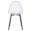 Chaise de salle à manger moderne et minimaliste transparente, chaise en plastique, chaise en cristal sans accoudoirs, tabouret de maquillage nordique créatif, chaise de négocier, ensemble de 4 pièces, pieds en métal noir-195364492-195364488