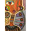 Tapis décoratif rétro multicolore-1914838075