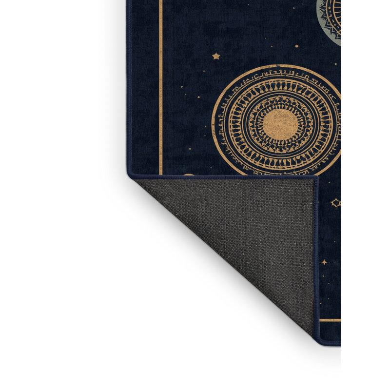 Tapis gris moelleux moelleux à motif de blocs d'inspiration mondiale Steinber, 2 x 5