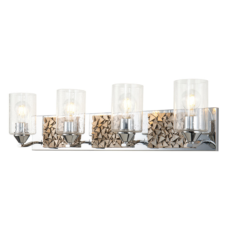 Ensemble de meuble-lavabo 4 lumières Faubourg Bocage, Chrome/argent
