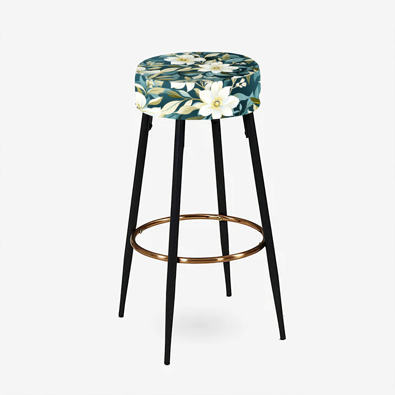 Ensemble de 2 tabourets de bar style chalet blanc et blanc