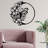 Stylish Decorative Metal Wall Accessory, Black, 27.2 x 0.6 x 26.8 Inches | 100% Metal Construction, Thickness: 0.05 Inches | Easy Wall Mounting with Back Piece | Perfect for Home Decor & Modern Interiors