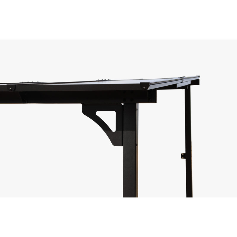 Pavillon de jardin pergola extérieur 10 'x 12' avec toit, auvent en métal pour patio, terrasses, cour et contraction