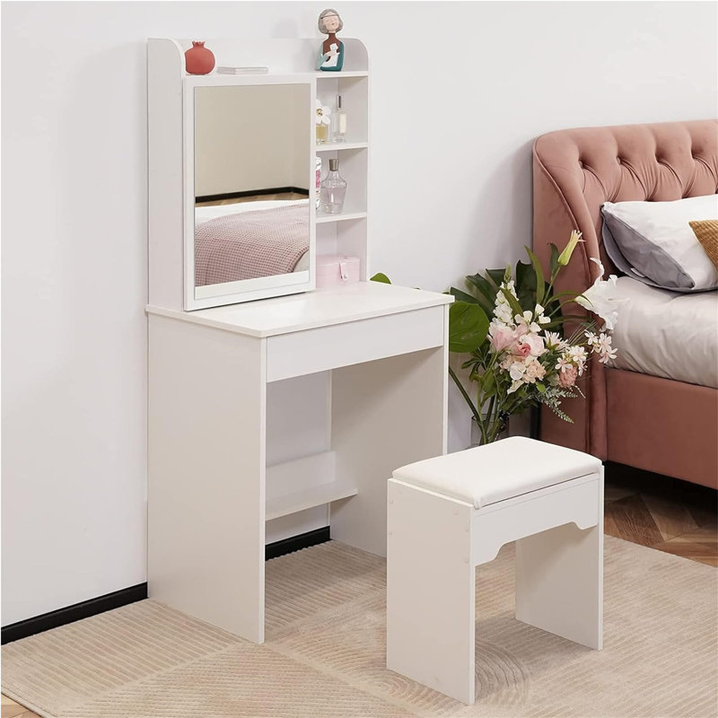 Angalina Dressing Table with Mirror