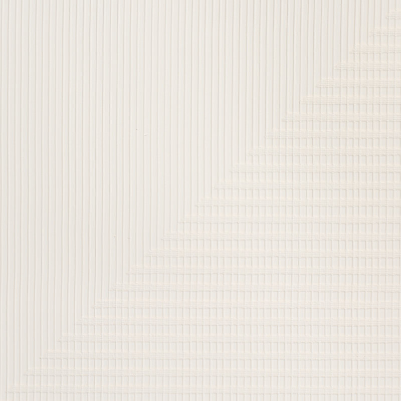 Hand Combed Triangles Wallpaper, White