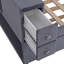 Lit simple tapissier avec rangement et ports de chargement USB pour lit gigogne simple-344746854