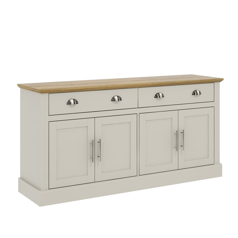 4 Door 2 Drawer Sideboard, Gray