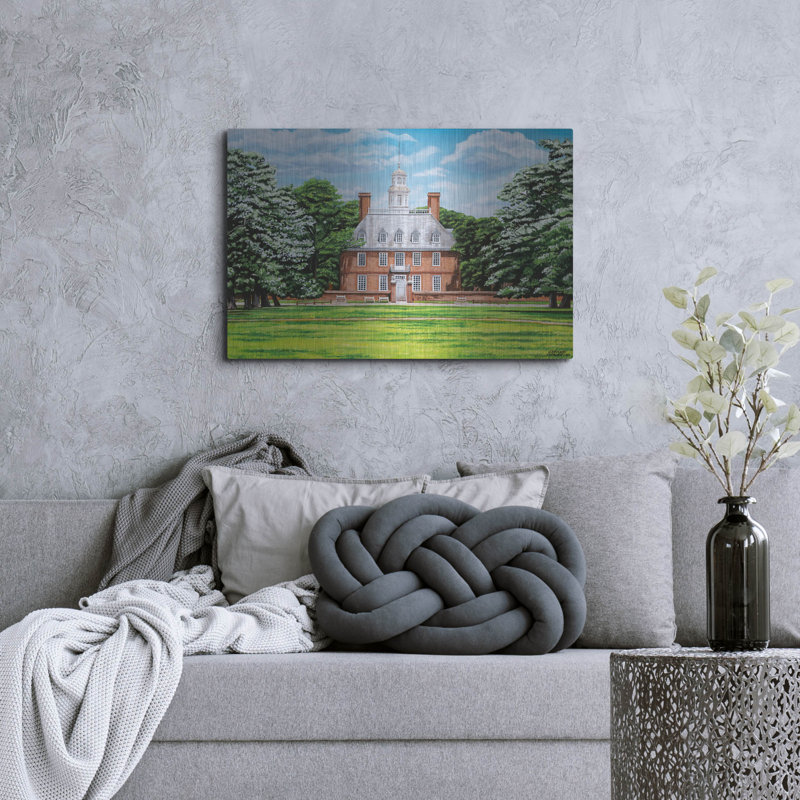 «Gouvernors Palace» par Carolee Vitaletti, art mural en métal, H 24 po x l 36 po