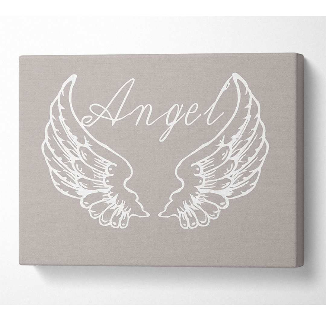 Angel Wings 4 Beige - Kunstdrucke auf Leinwand