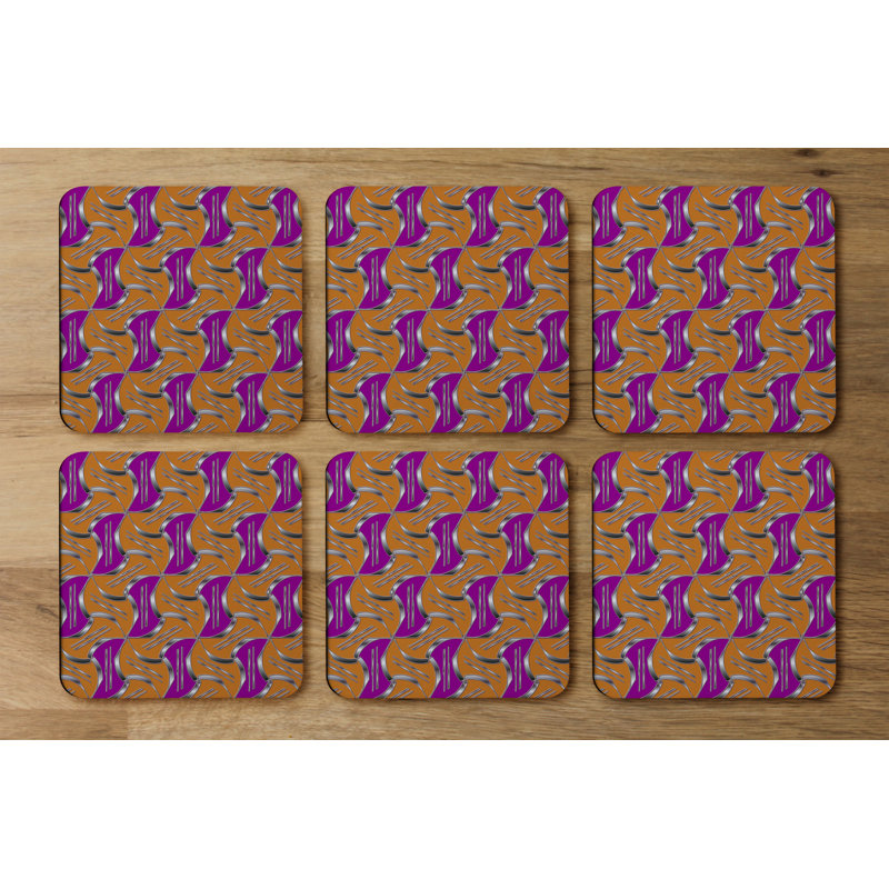 Square 6 Piece Coaster Set