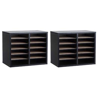 Classeur en bois à 12 compartiments