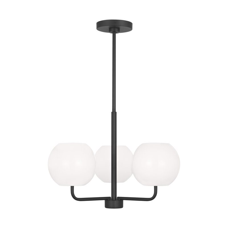 Lustre 3 lumières Jorund, Noir mat, Non