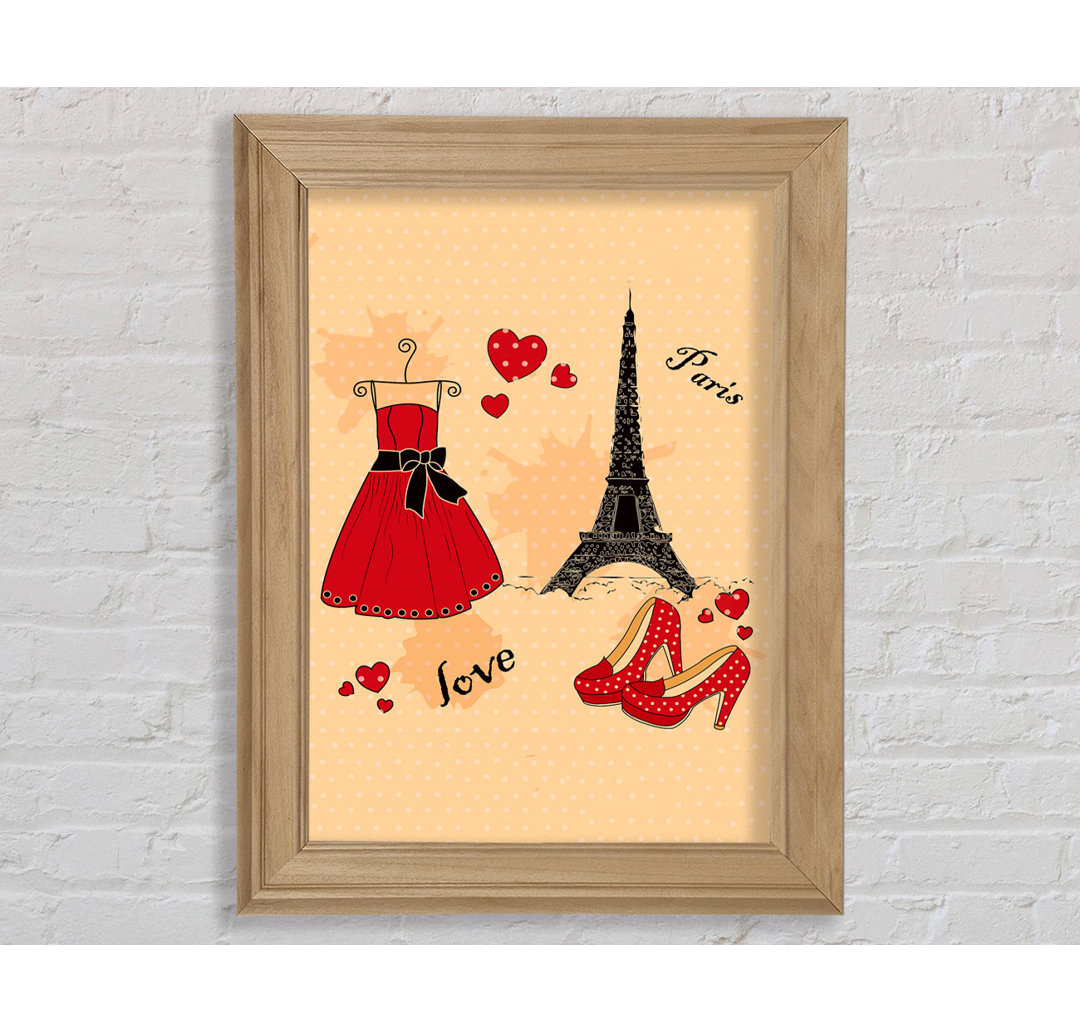 Paris With Love - Einzelne Bilderrahmen Kunstdrucke