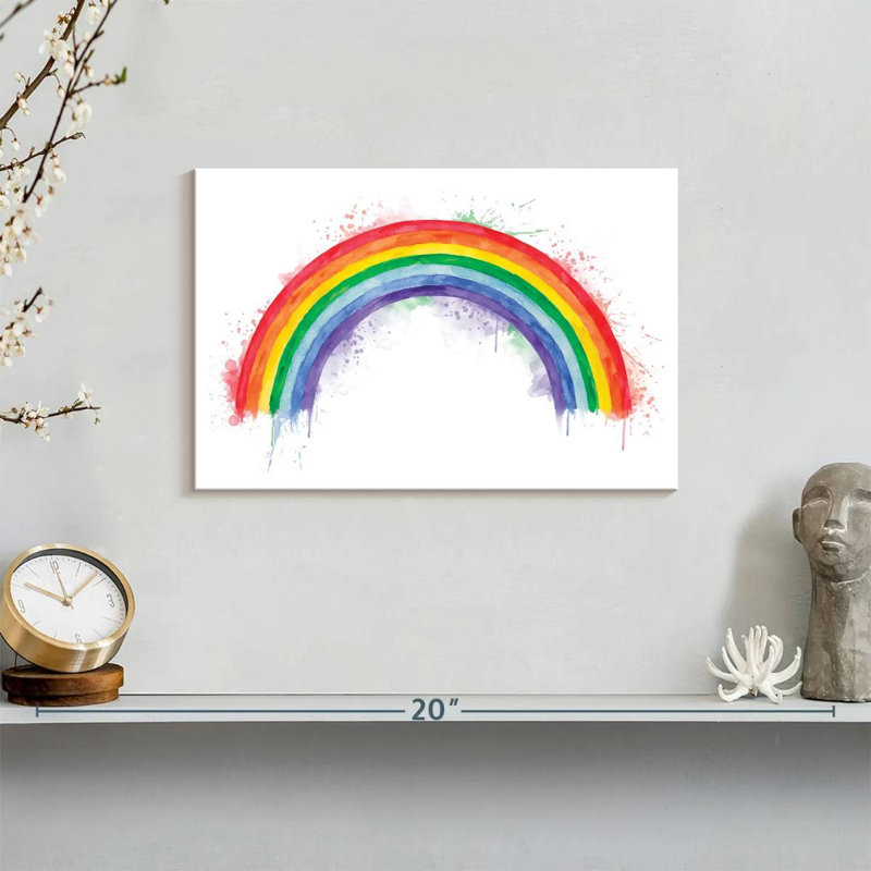 " Rainbow Splash " Print, 8" H x 12" W x 1" D