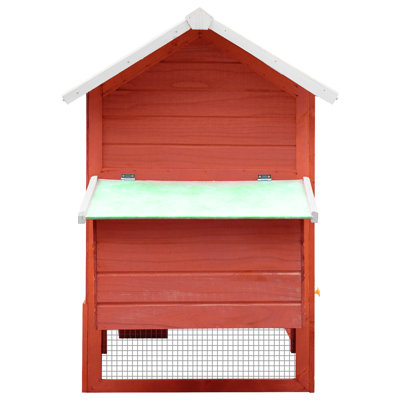 Cage à poulet Vidaxl en pin massif et bois de sapin 66,9 po x 31,9 po x 43,3 po