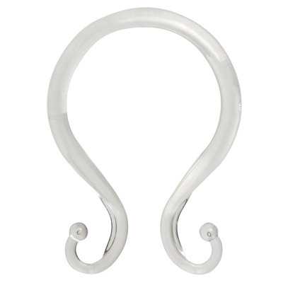 Kenney Rust-Proof Plastic Shower Curtain Double Hooks