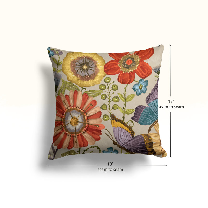  Coussin décoratif Boho Butterfly Garden par Laural Home