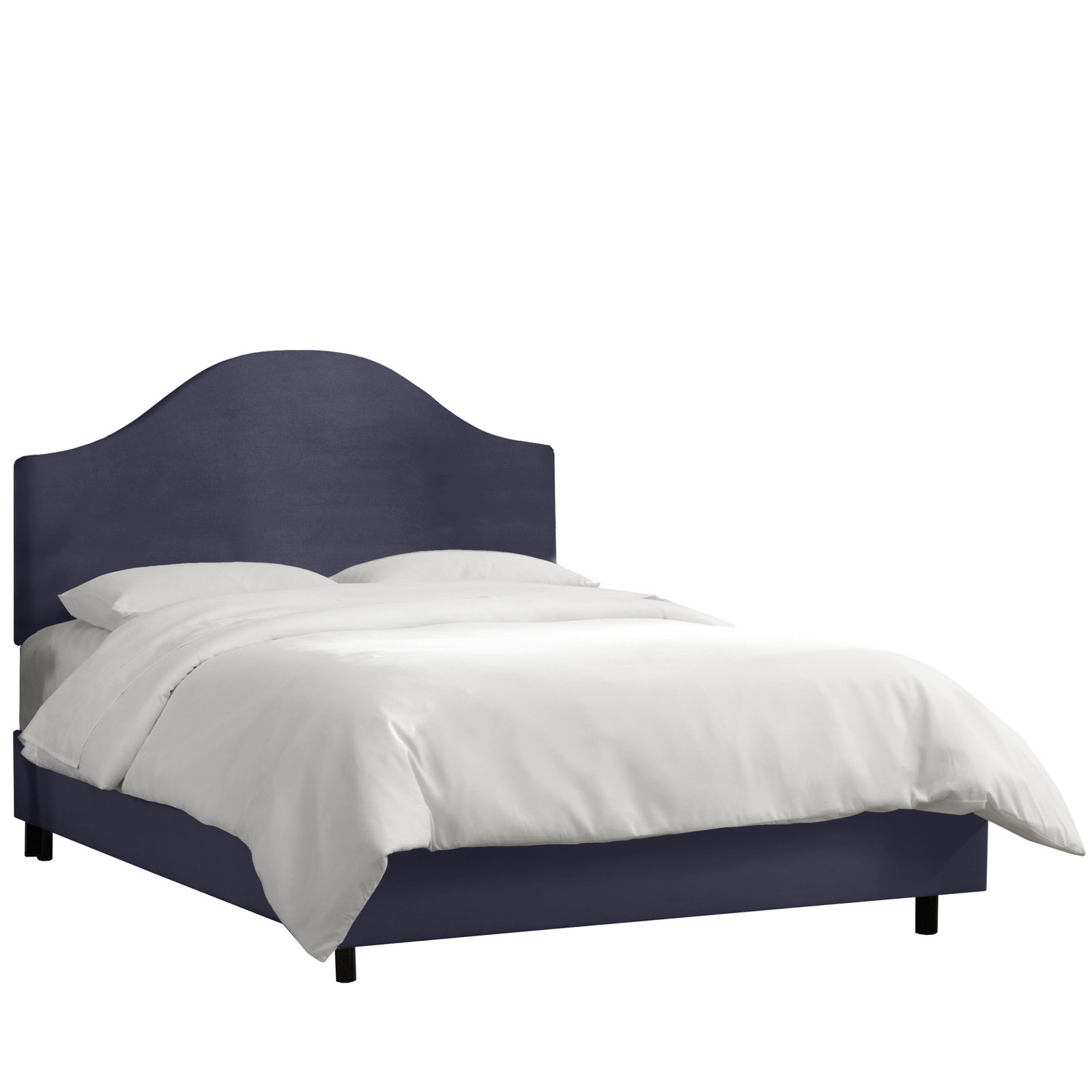 Morris Upholstered Standard Bed, California King, Mystere Eclipse Performance Velvet