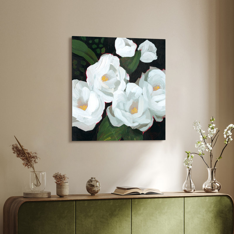 Vetro De Arte Tempered Glass " White Blossom Serenity I "