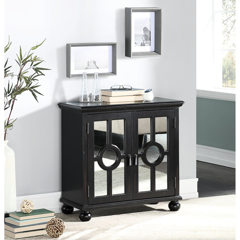 Armoire en bois noir antique, portes miroir, 1 à 2 tablettes, pour le salon, la chambre à coucher, décorations noires, bois, tablettes
