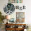 Horloge-visage-hiver-forêt-cerf - horloge murale moderne en verre 12 po
