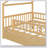 Wooden House Bed With Trundle-347267188