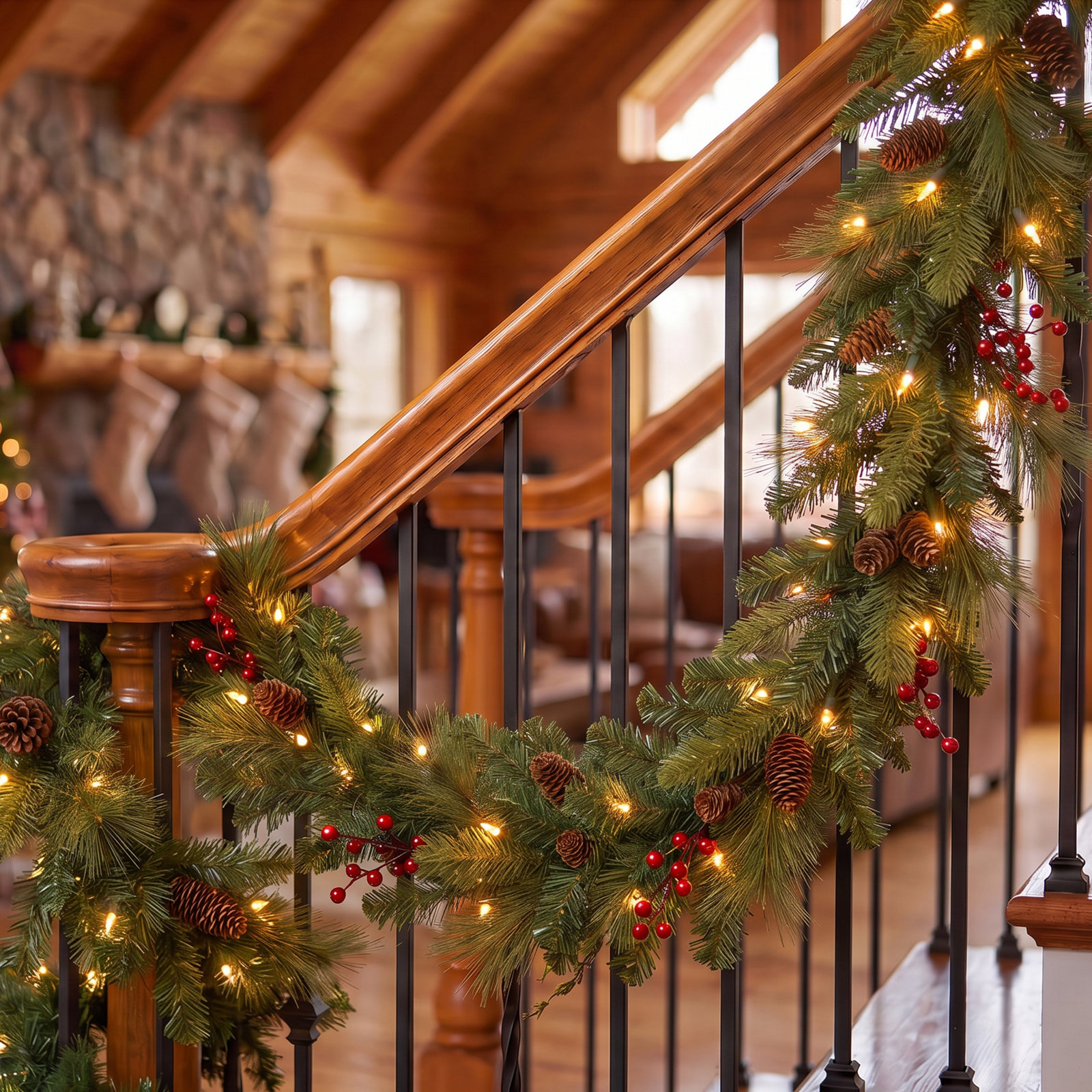 72" Pre-Lit Berry Christmas Garland