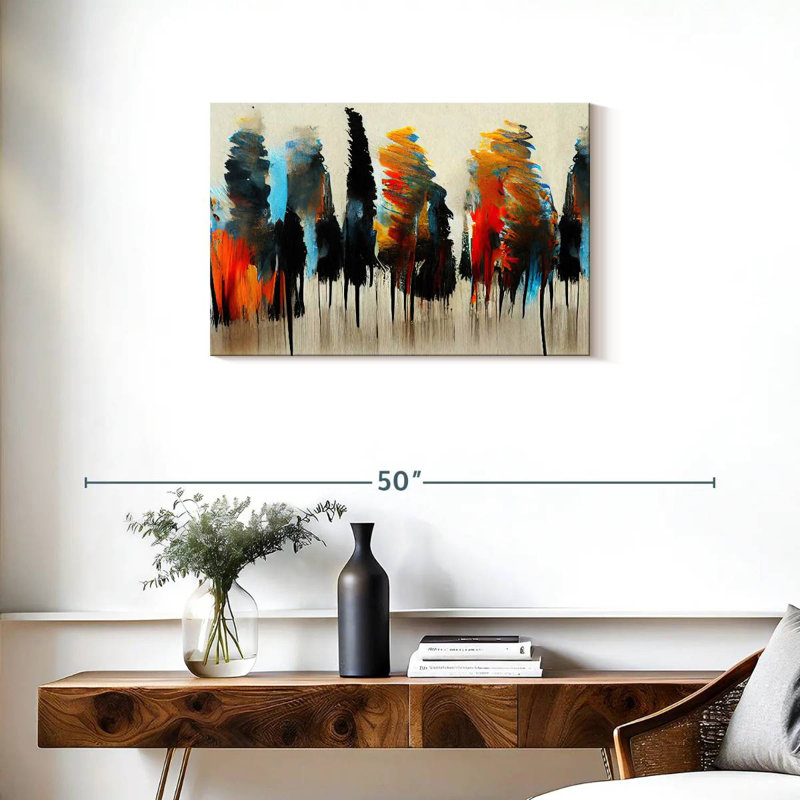 Avery Abstract Autumn Forest, 20" H x 30" W
