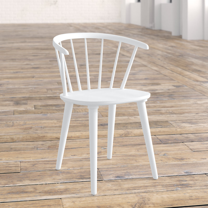 Demi-Lee 18'' H Solid Wood Side Chair, White