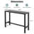 Table de bar d'extérieur 48 pouces avec plateau imperméable et structure en métal robuste