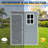 5Ft X 3Ft Resin Outdoor Storage Shed Plastic Garden Sheds With Floor And Lockable Door For Backyard, Lawn, Grey-119307125-119307124