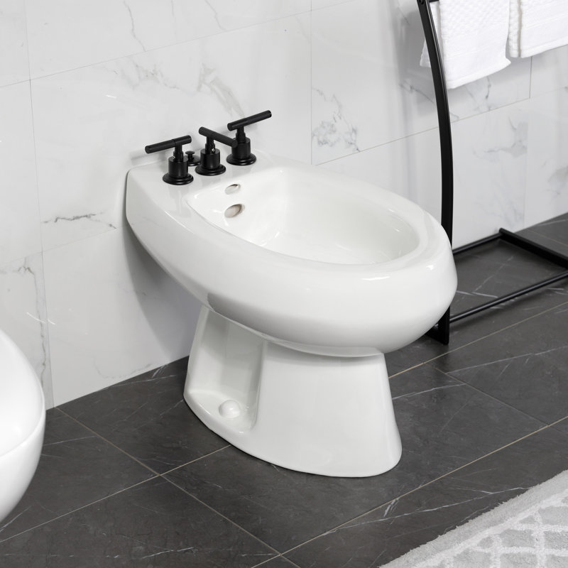 Robinet de bidet à poignée verticale Kingston, Noir mat