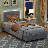 Bed Frame, Adjustable Rounded Corners Headboard with LED Lights, Upholstered Bed Frame with Charging Station, No Box Spring Required, Easy Assembly,-628346272-628346277