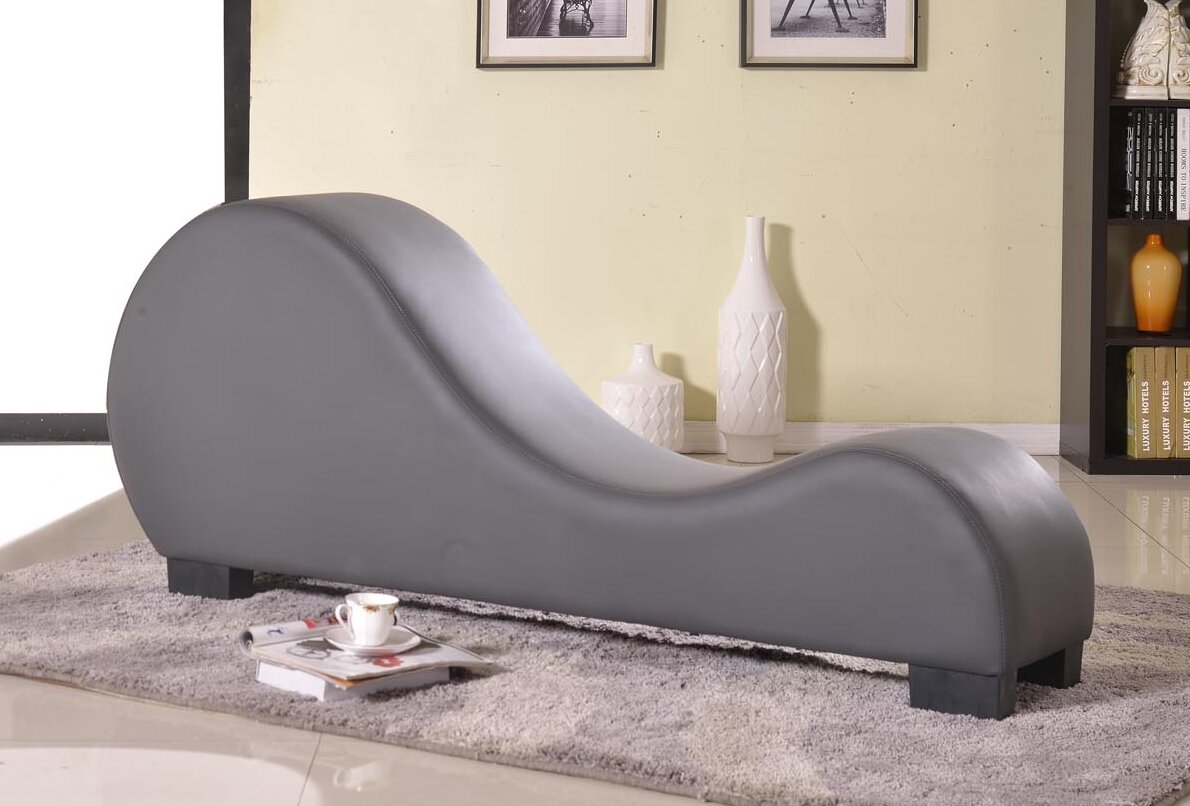 Townson Vegan Leather Chaise Lounge