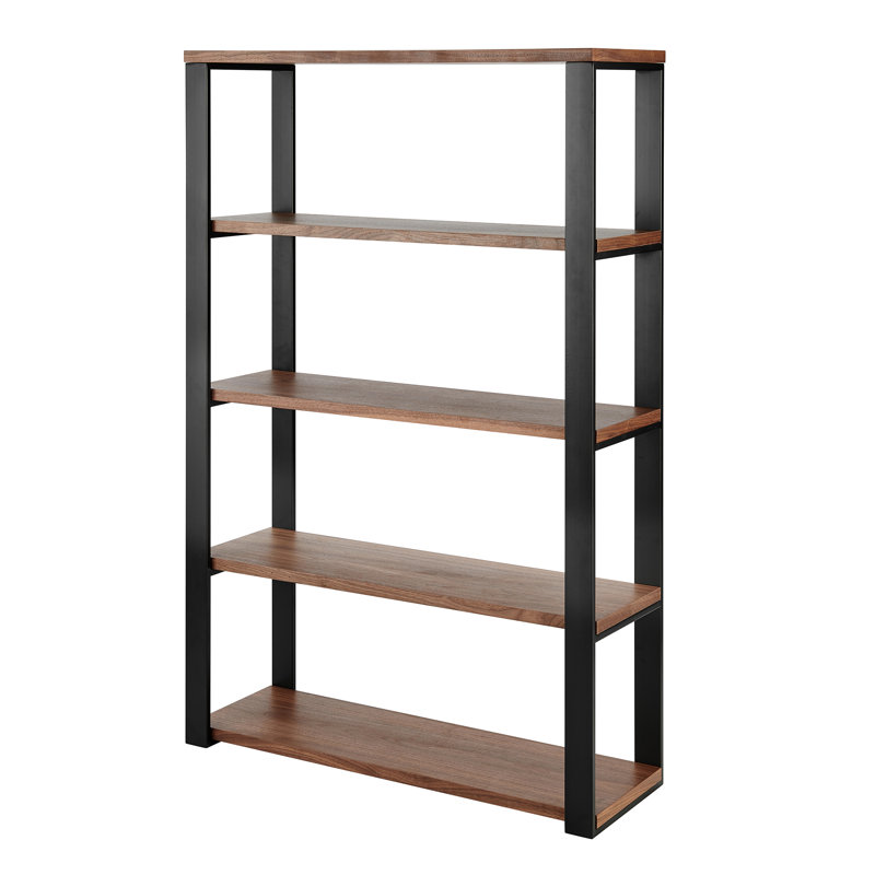 Kenyon Shelving Unit, Black/Walnut