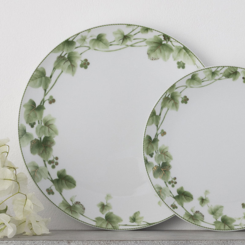 Ensemble de 4 grandes assiettes Noritake Ivy Whisper, 10,5 po