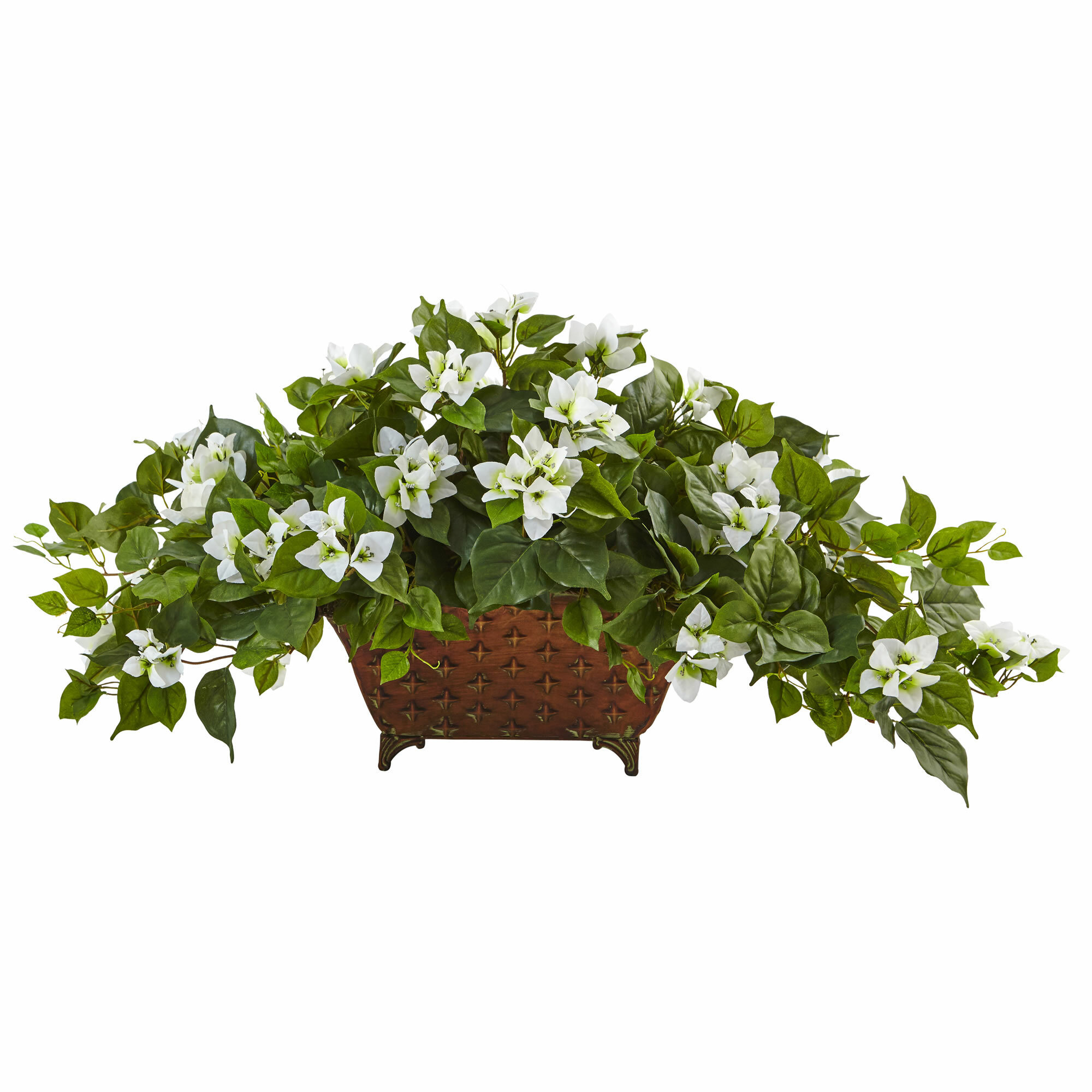 Primrue Artificial Flowering Plant in Planter & Reviews | Wayfair