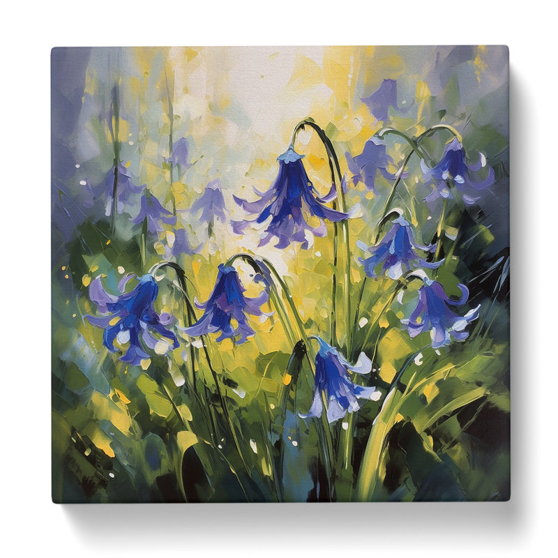 Bluebell Expressionism - Wrapped Canvas, 35cm H x 35cm W x 3cm D