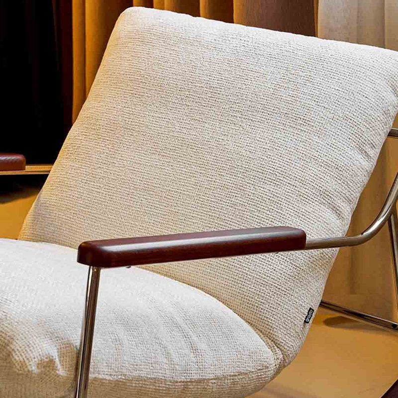 Chaise berçante moderne de luxe simple., Blanc