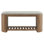 Ashby 45" Geometric Upholstered Bench In Natural Geometric