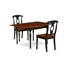 L'ensemble de 3 pièces de table de salle à manger moderne contient une table rectangulaire en bois avec Dropleaf et 2 chaises, noir et cerise-1575264149-1575264151-1575264150